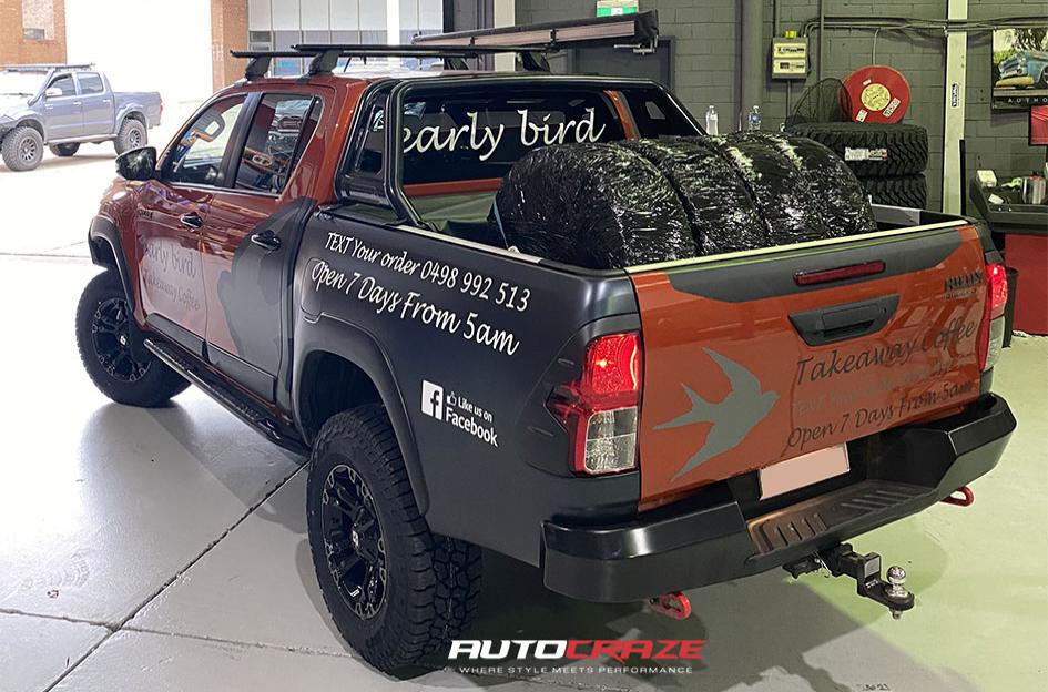 TOYOTA HILUX N80 4WD BROOKLYN BLACK MACHINED WITH DARK TINT